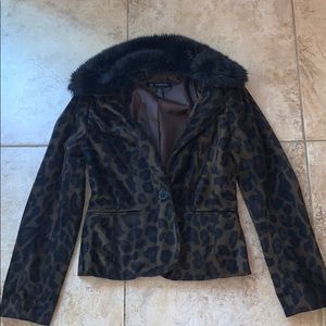 INC International Concepts Leopard Print Coat
